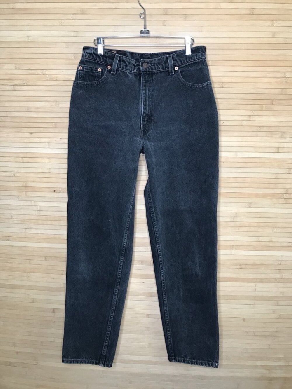 Vintage Levi 550 Jeans 90s High Waisted 12 Relaxed Fit Tapered Leg Mom Black USA